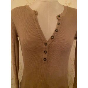 Ladies Medium The Range Beige Thermal Shirt